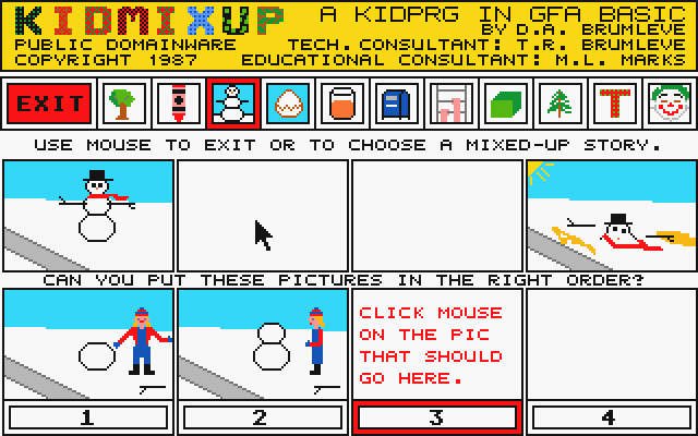Kidmixup atari screenshot